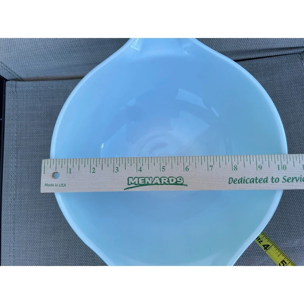 Pyrex Mixing Bowl Butterprint Turquoise Blue White Excellent Cinderella 444 4qt